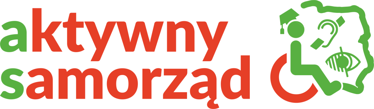 Logo programu "Aktywny Samorząd" wspierającego osoby z niepełnosprawnościami.
