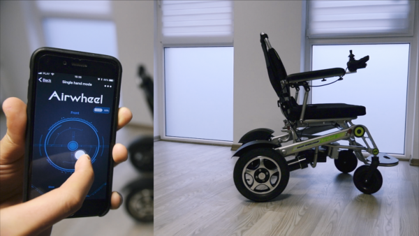 Aplikacja do sterowania elektrycznym wózkiem inwalidzkim Airwheel.