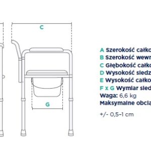 Krzesło toaletowe stałe TGR-R KT-S 668