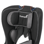 Fotelik dziecięcy marki Thomashift z ergonomicznymi poduszkami.