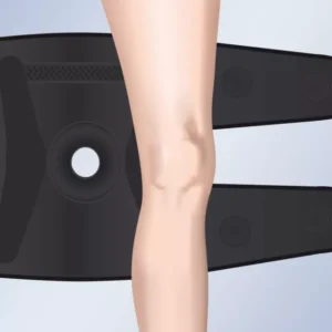 Owijana orteza kolana z bocznymi szynami i regulacją kąta zgięcia