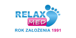 Logo Relax Med z informacją o roku założenia 1991.